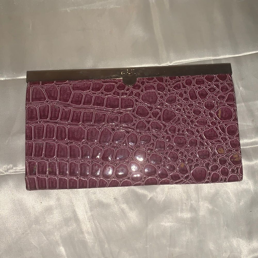 Faux Gator Printed Wallet